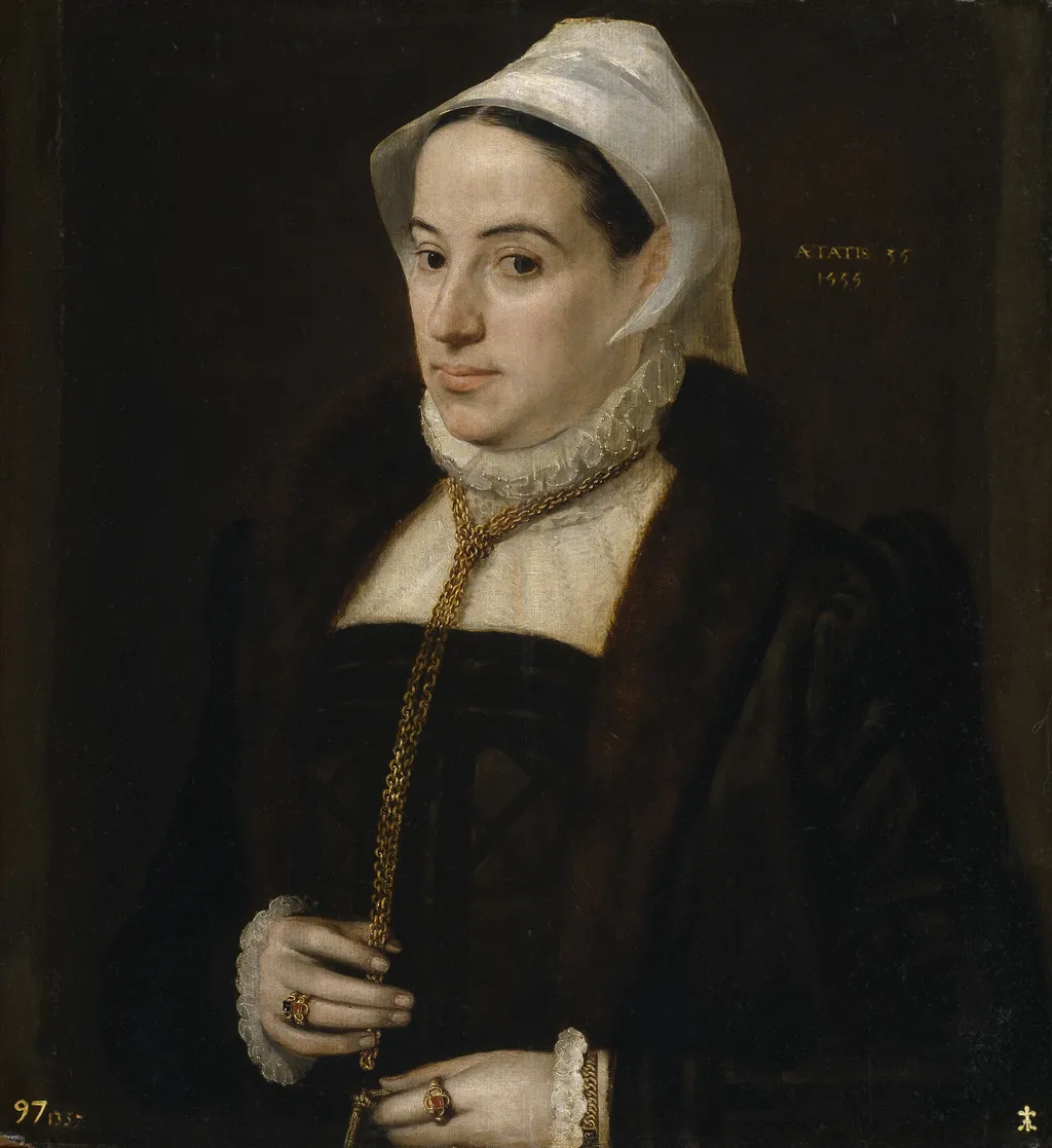 Portrait of a Woman aged 35, by Frans Floris, unspecified, 1555