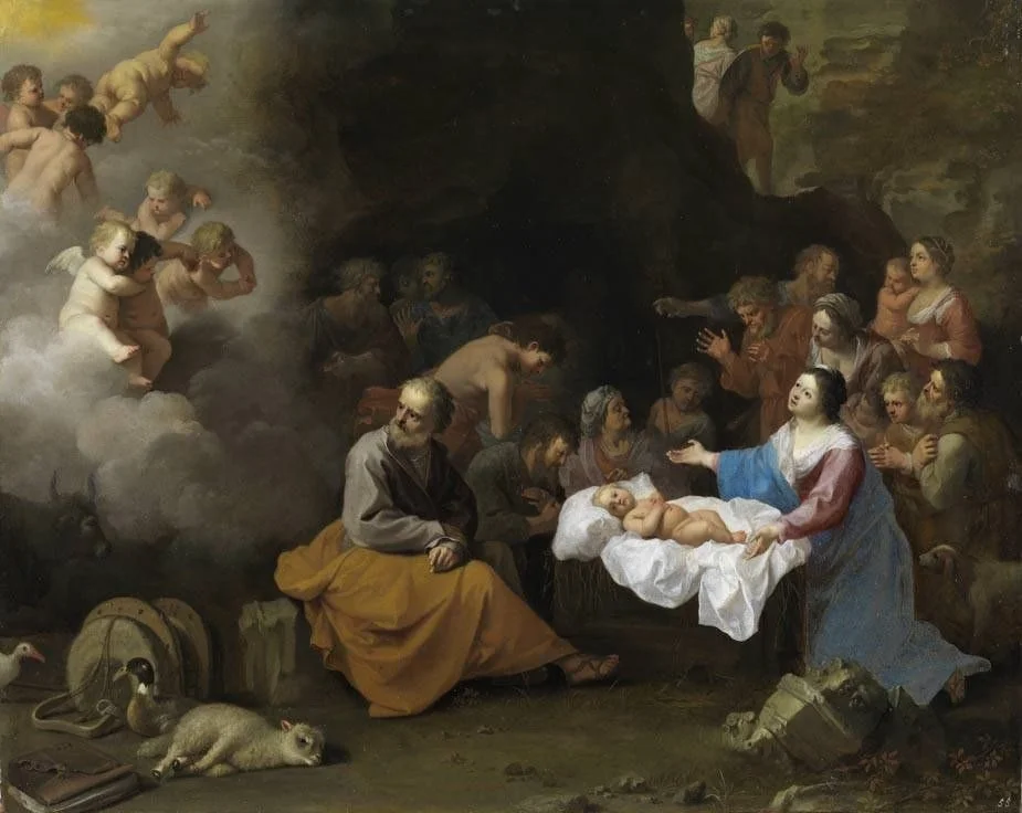 The adoration of the shepherds, detail