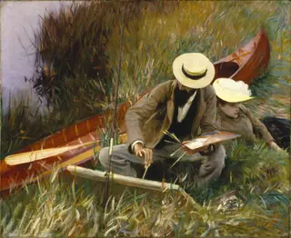 An Out-of-Doors Study, by John Singer Sargent, oil, 1895