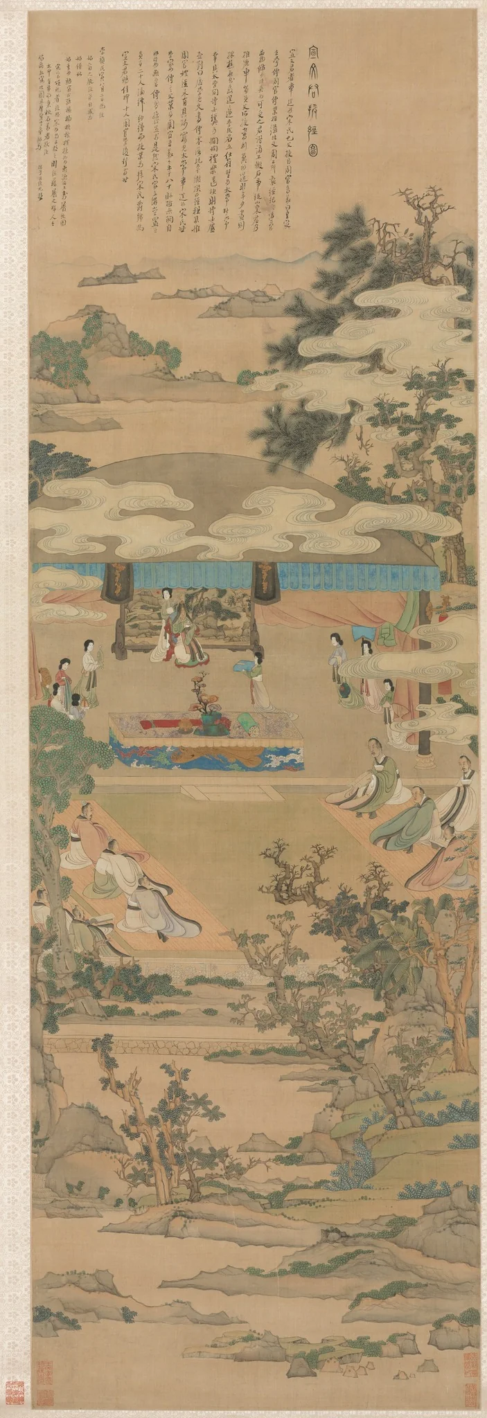 Lady Xuanwen Giving Instruction on the Rites of Zhou, detail