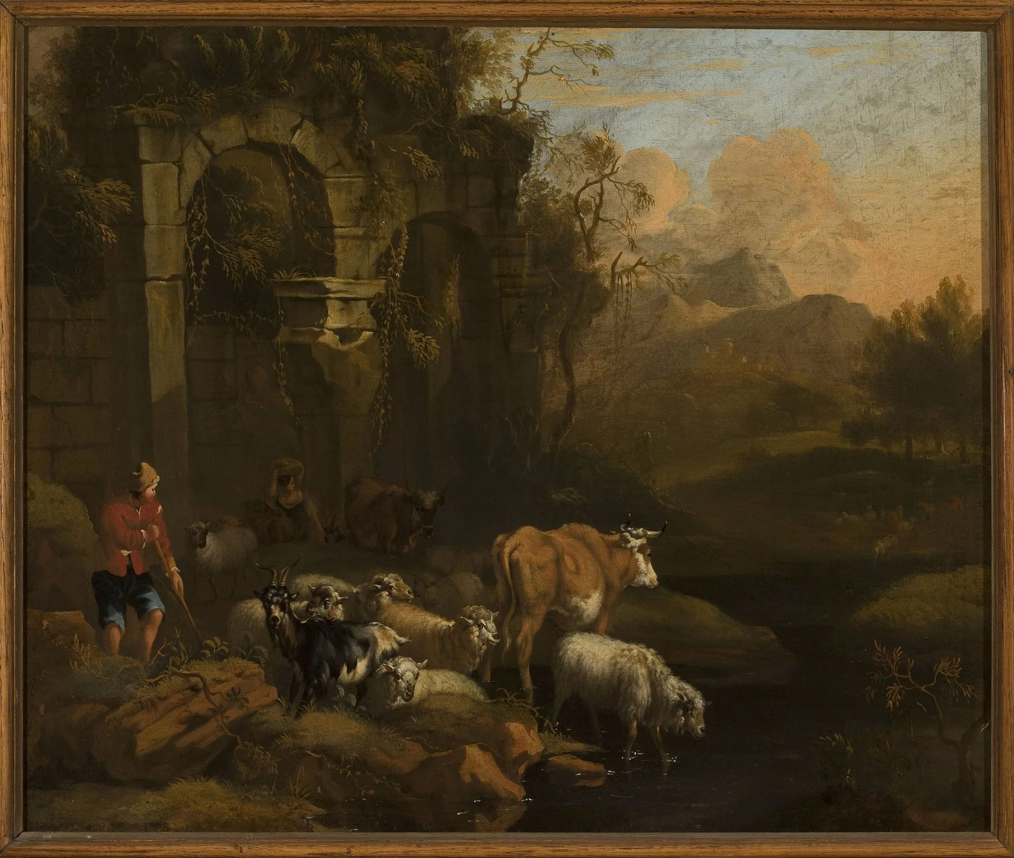 Cattle at the waterhole, detail
