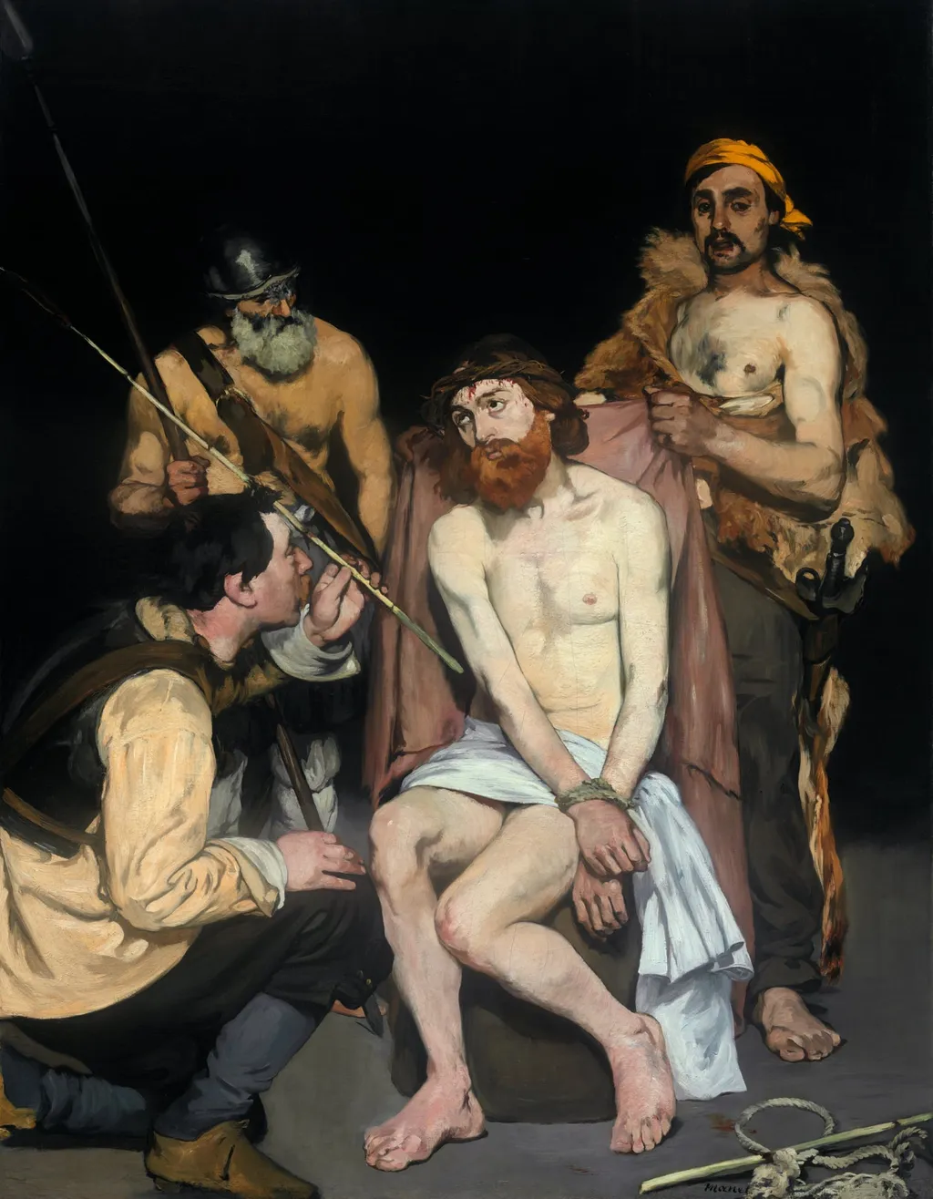 Jesus Mocked by the Soldiers, by Edouard Manet, oil, 1865