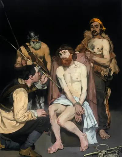 Jesus Mocked by the Soldiers, by Edouard Manet, oil, 1865
