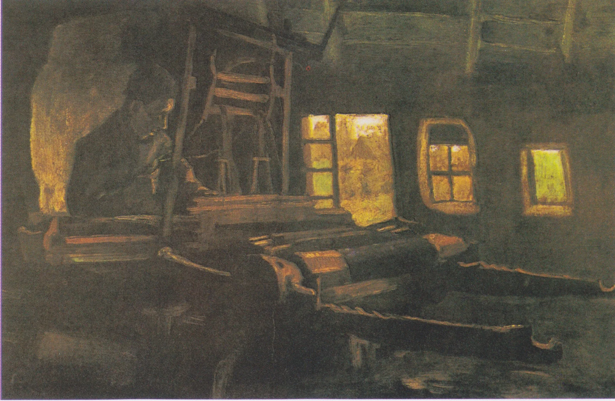 Weaver, Interior with Three Small Windows, detail