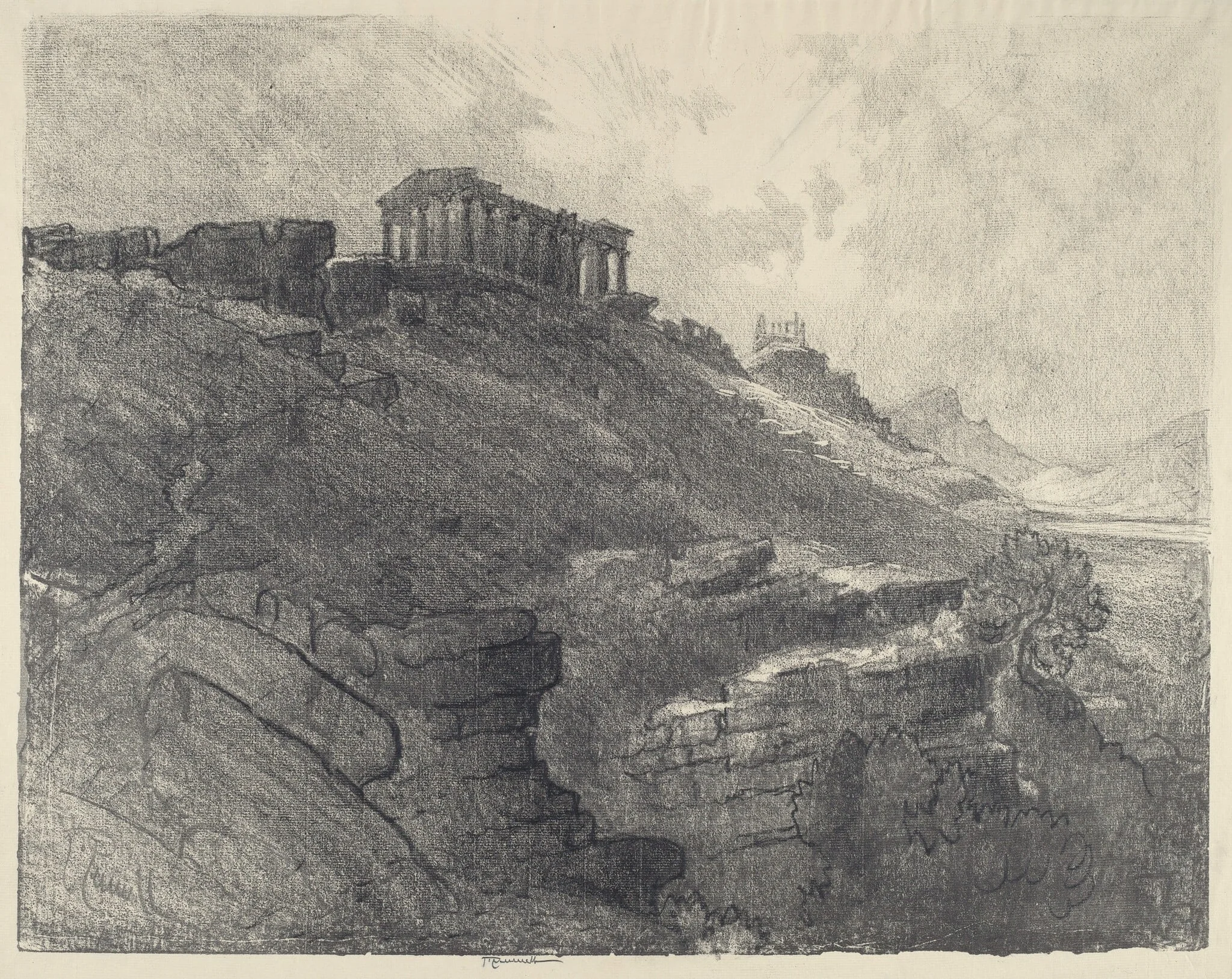 The Temples on the Wall, Girgenti, detail