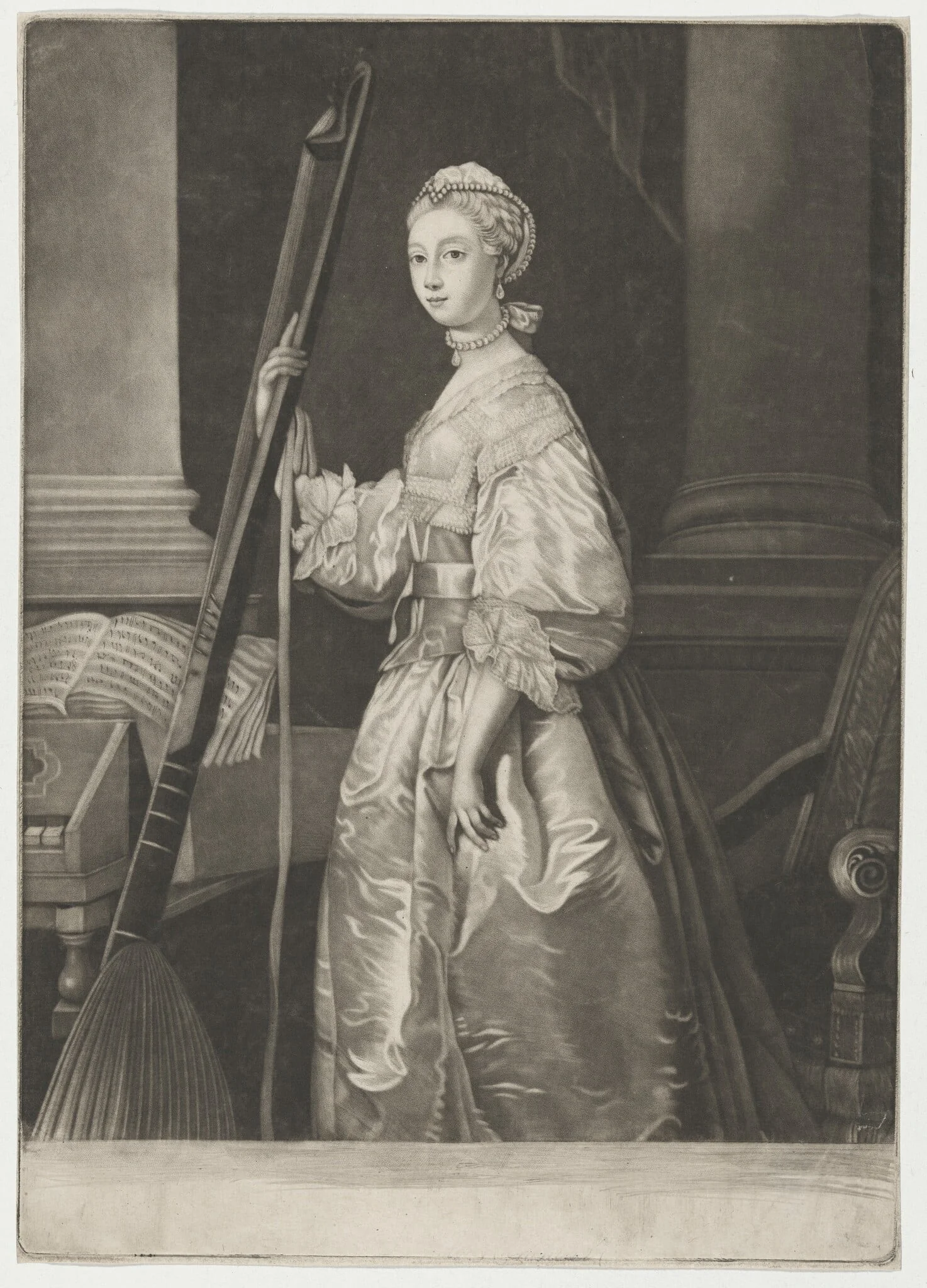 Lady Mary Coke, Wife of Edward, Viscount Coke, detail