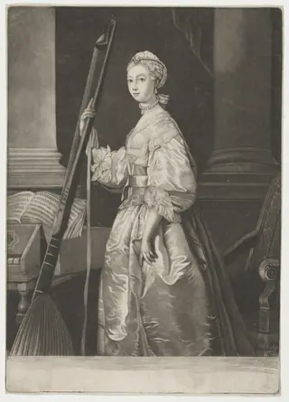 Lady Mary Coke, Wife of Edward, Viscount Coke, by James MacArdell, ink, 1746