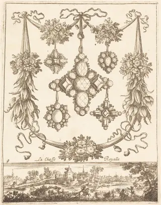 La chasse royalle, by François Le Febvre, ink, 1665