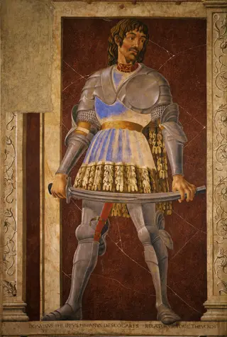 Pippo Spano from the cycle Famous People, by Andrea del Castagno, tempera, 1450
