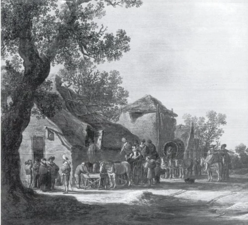 Resting at a Tavern, detail