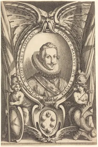 Cosimo II de' Medici, Grand Duke of Tuscany, by Jacques Callot, ink, 1621