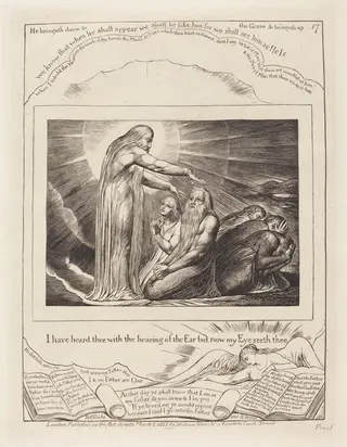 The Vision of God, by William Blake, ink, 1825