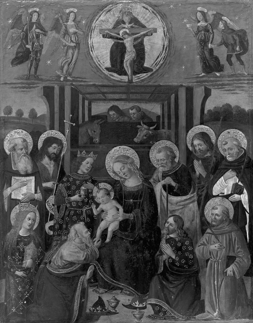 Adoration of the Kings, by Domenico Ghirlandaio, paint, 1481
