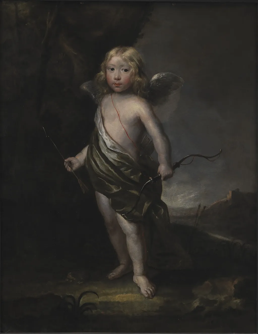 Portrait of a Noble Boy in Cupid's Costume, by Abraham Wuchters, oil, 1653
