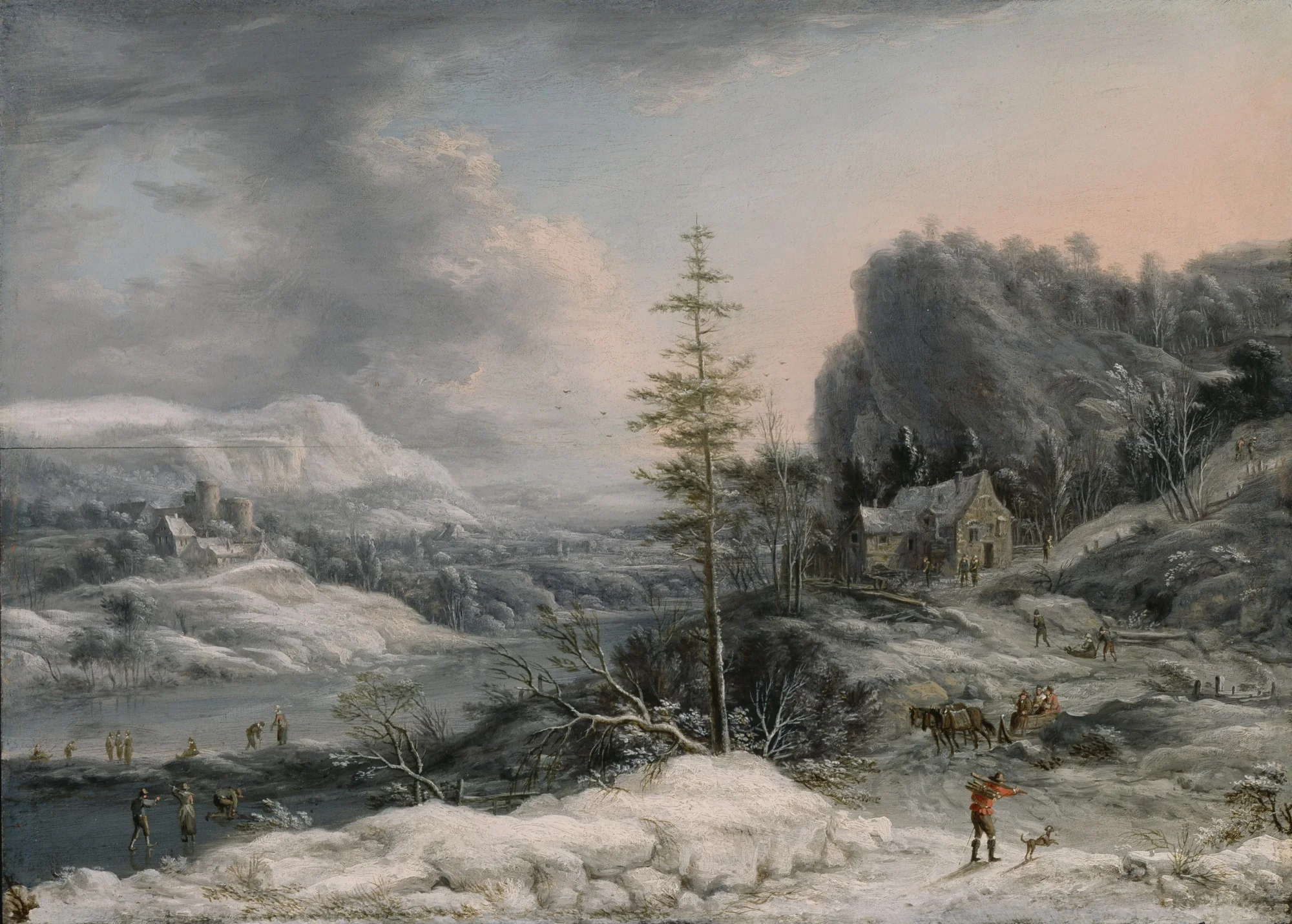 A Winter Scene, detail