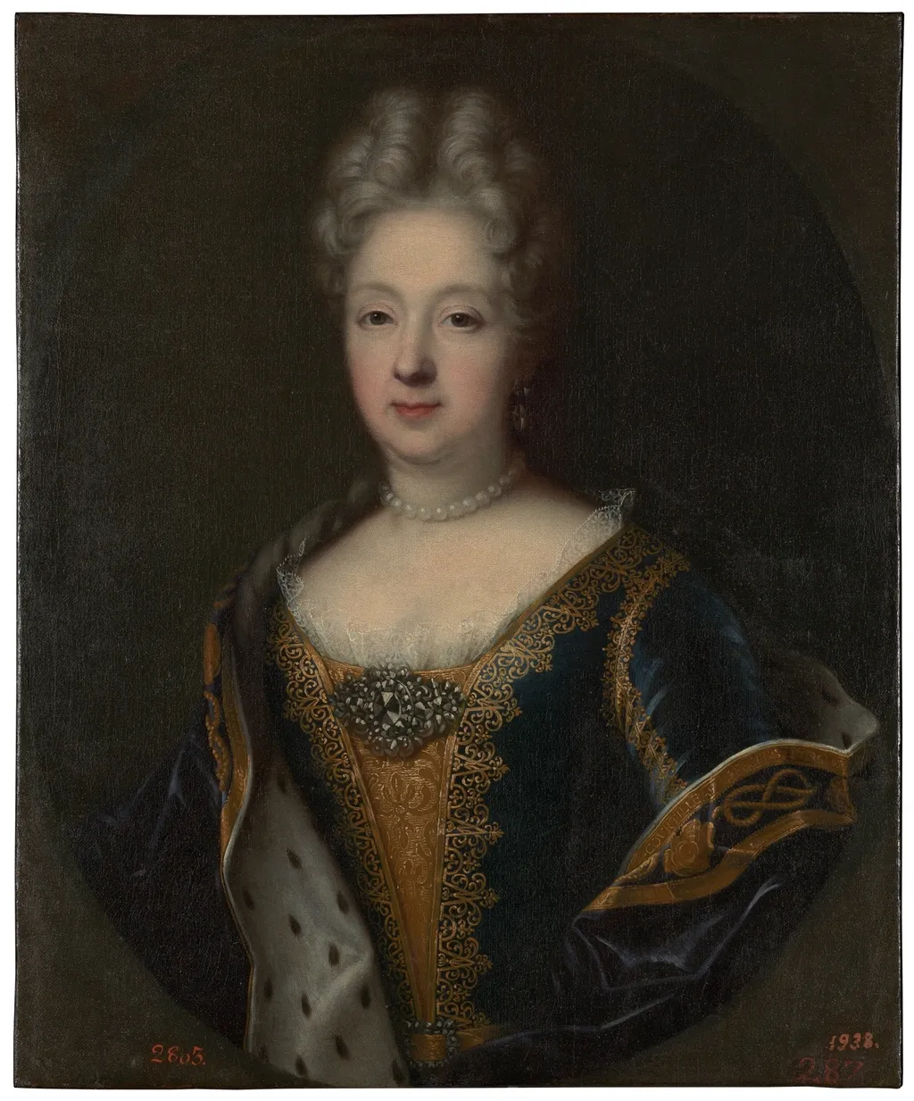 Maria Giovanna Battista Duchess of Savoy, by Jacques Courtilleau, oil, 1702