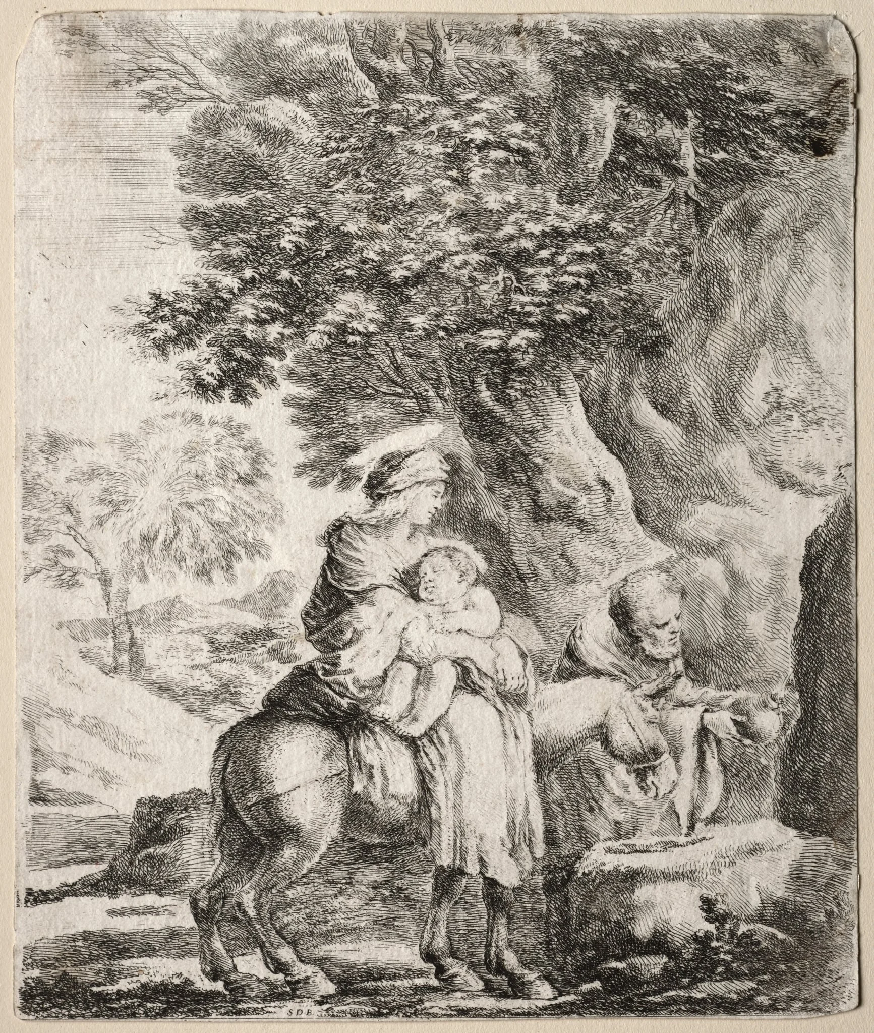 Flight into Egypt, detail