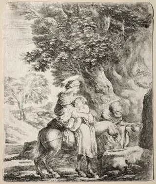 Flight into Egypt, by Stefano Della Bella, 1662