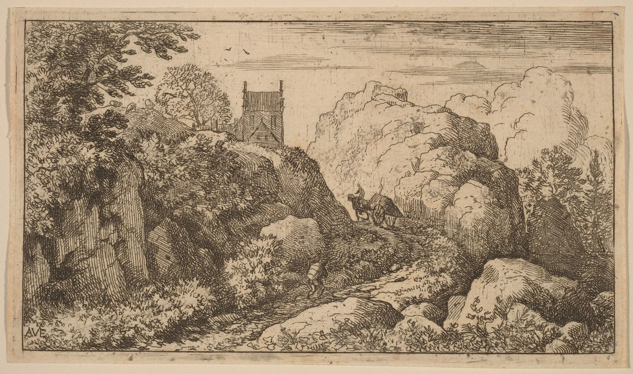 Cart in a Narrow Pass, detail