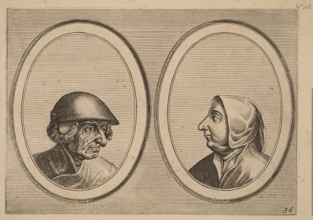 "Schonckje Wel-bedrocht" and "Pronckje Heel-volmaeckt", by Lucas van Doetechum, ink, 1564