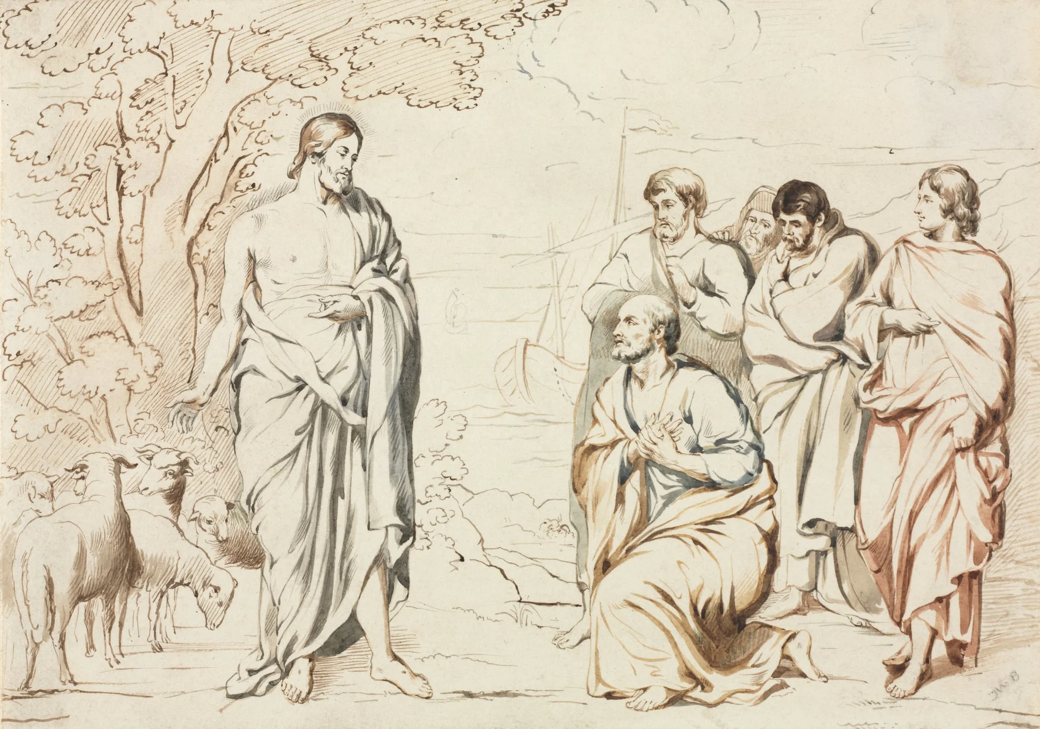 Christ and His Disciples, detail