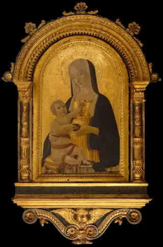 Madonna and Child, by Benvenuto di Giovanni, tempera, 1470