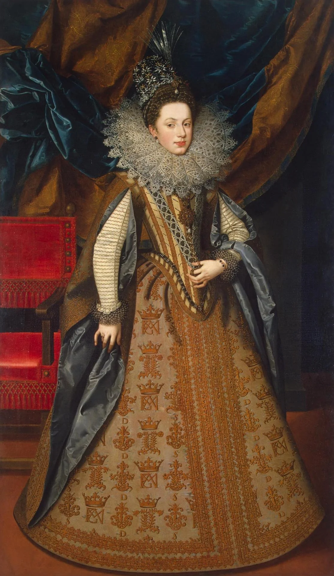 Portrait of Margaret of Savoy, Duchess of Mantua, detail