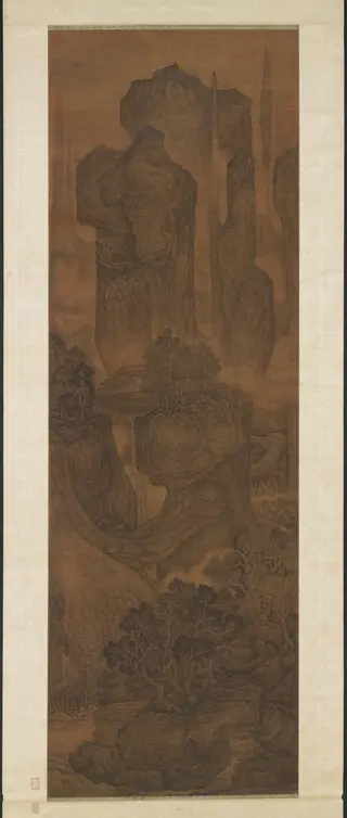 宋人陡壑飛泉　軸