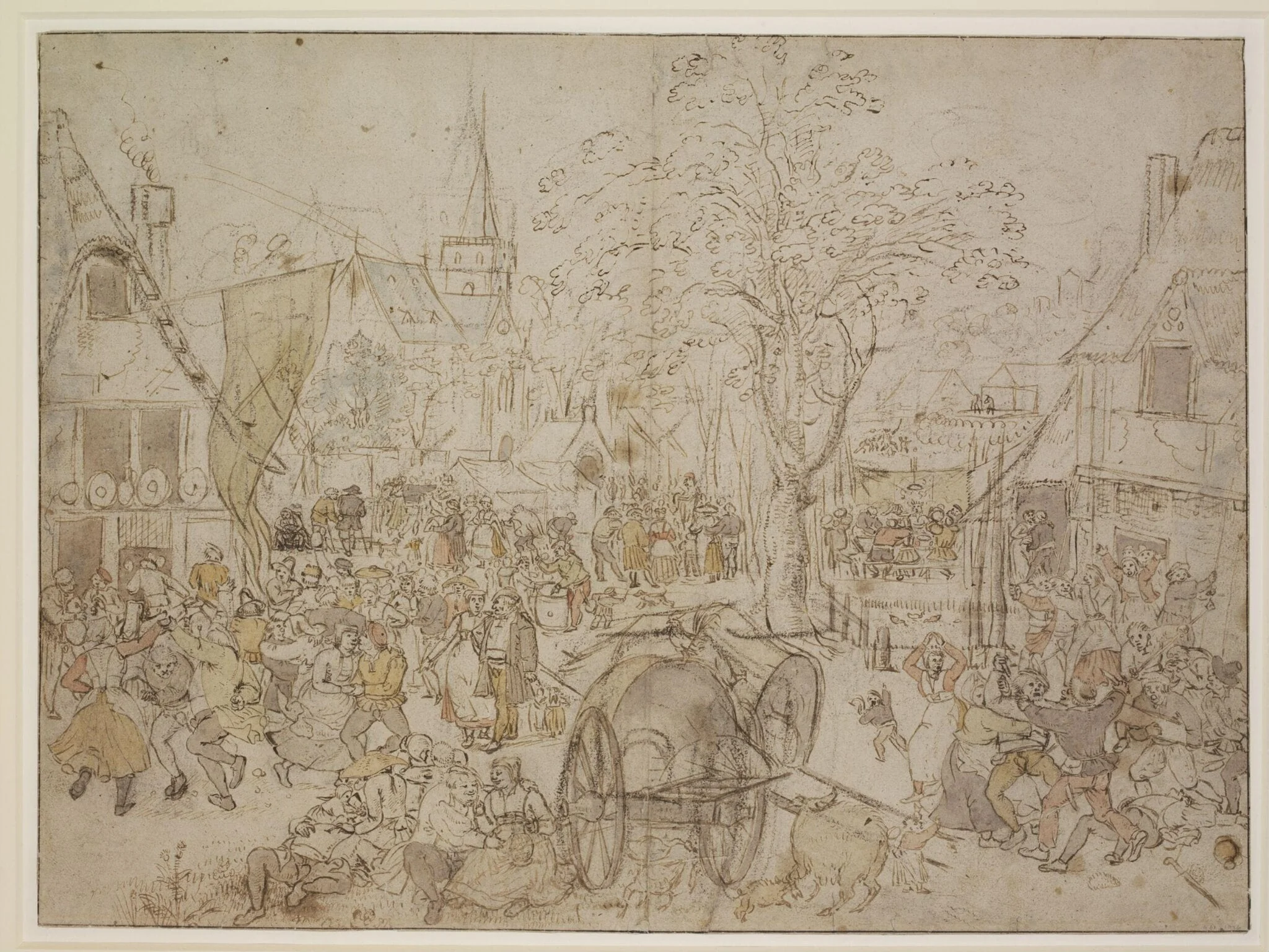 A Village Kermis with a Wedding Feast, detail