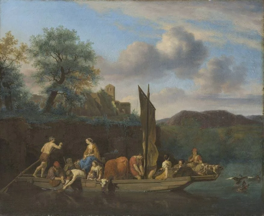 Landscape with Ferry, detail