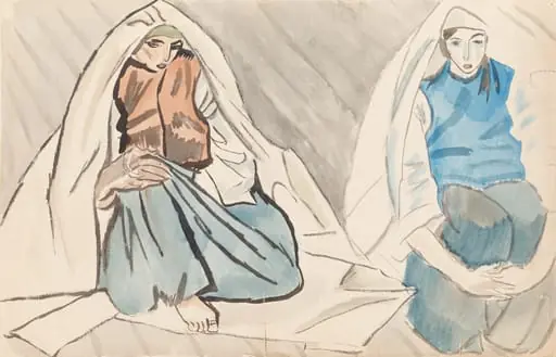 Turcoaice șezând, by Iosif Iser, unspecified, 1850