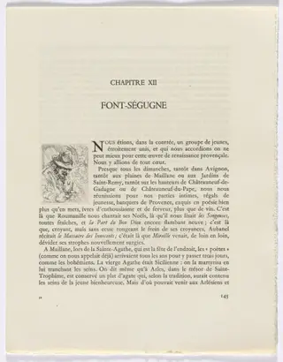 Frédéric Mistral: Mémoires et Recits by Frédéric Mistral: bust of old man (page 145), by Auguste Brouet, 1937