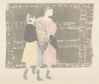 On the "Pont de l'Europe", by Édouard Vuillard, ink, 1898