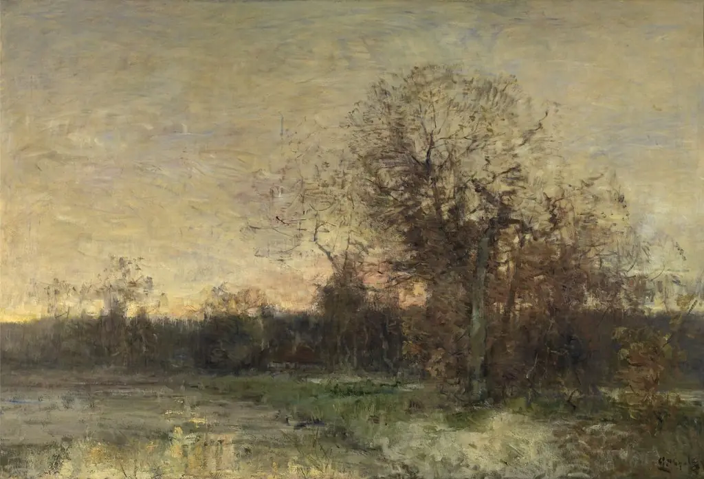 The Pond in Ixelles, by Guillaume Vogels, oil, 1894