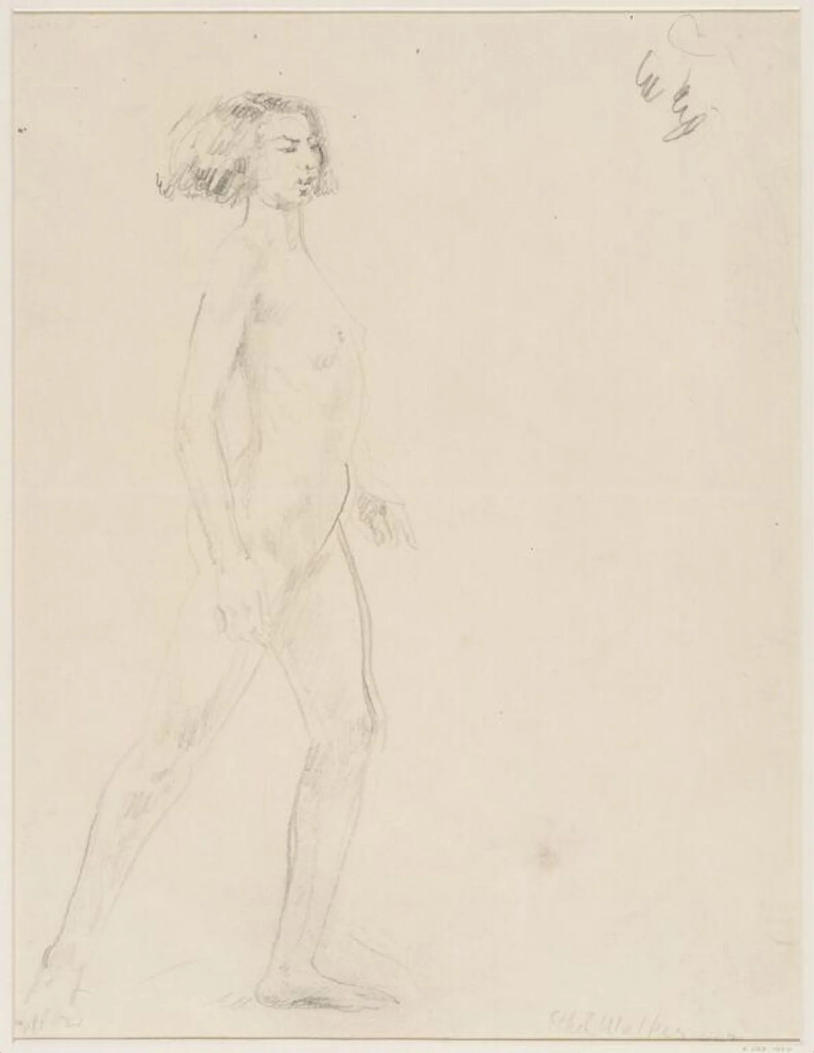 Study for the central figure in 'To the Land of Ecstasy', detail