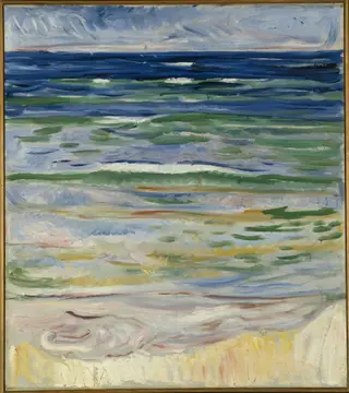 Seascape from Warnemünde, by Edvard Munch, oil, 1908