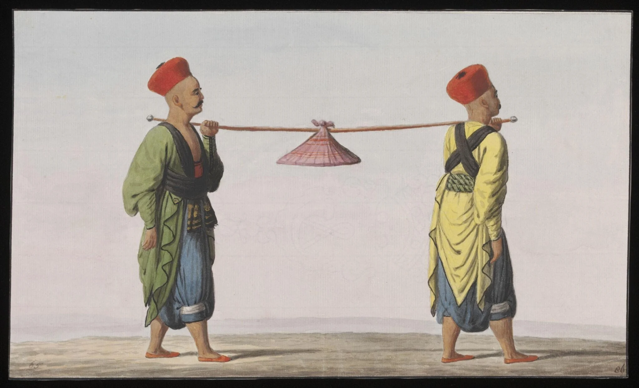 Asciler, or cooks carrying food, detail