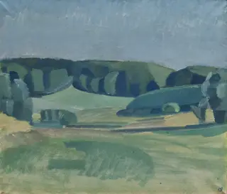 Landscape near Bistrup, by Harald Giersing, oil, 1918