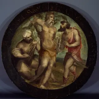 Saint Ignatius of Antioch Disemboweled by Trajan's Torturers, by Domenico Beccafumi, unspecified, 1525