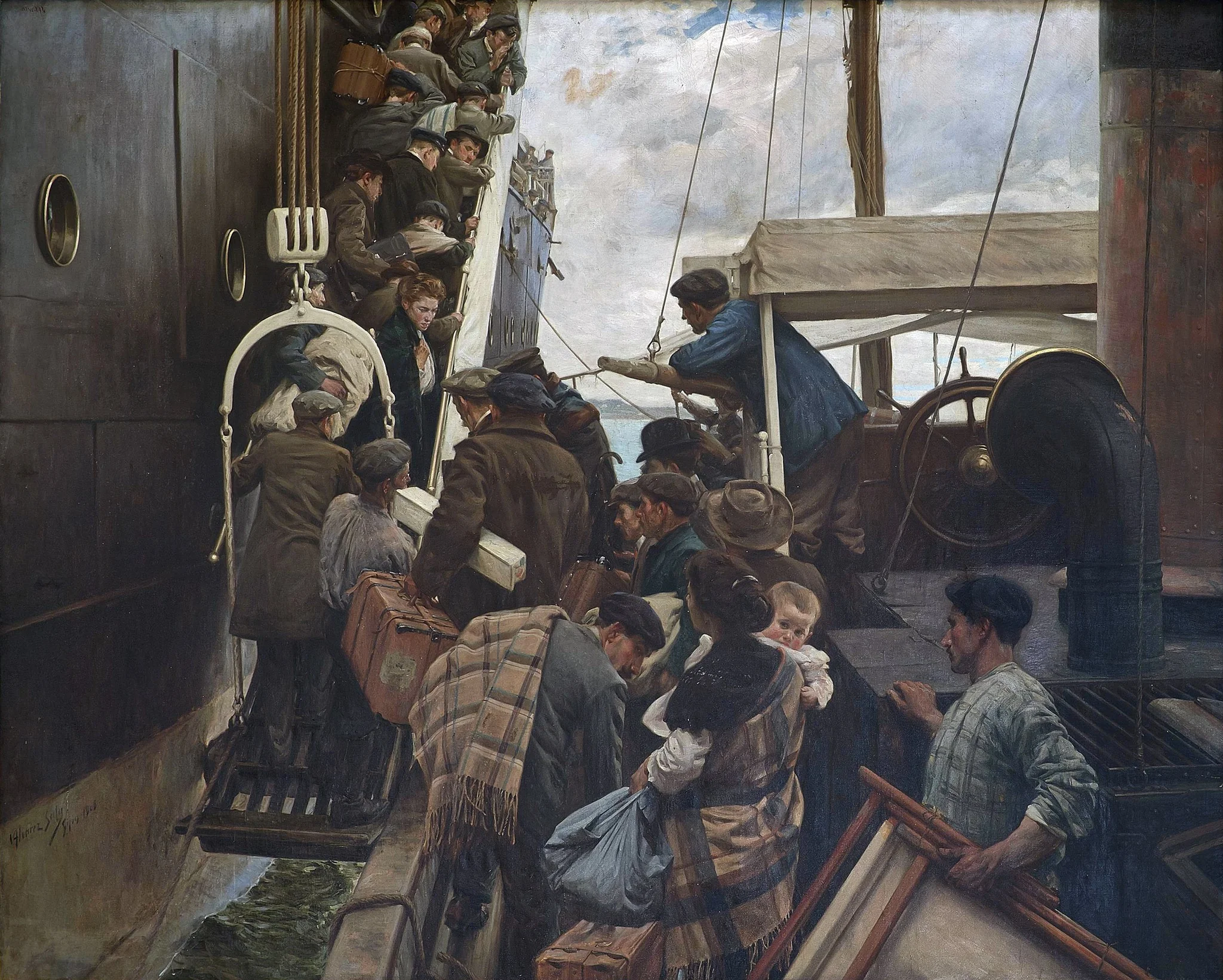 Emigrantes, detail