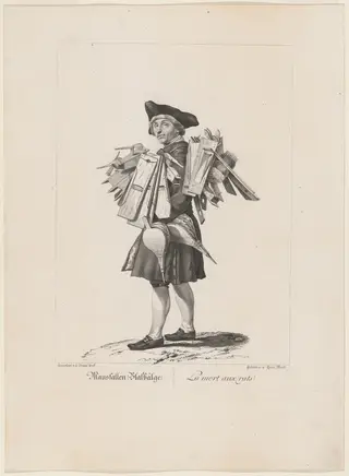 Mausfallen! Blasbälge! (Death to Mice), by Quirin Mark, ink, 1775