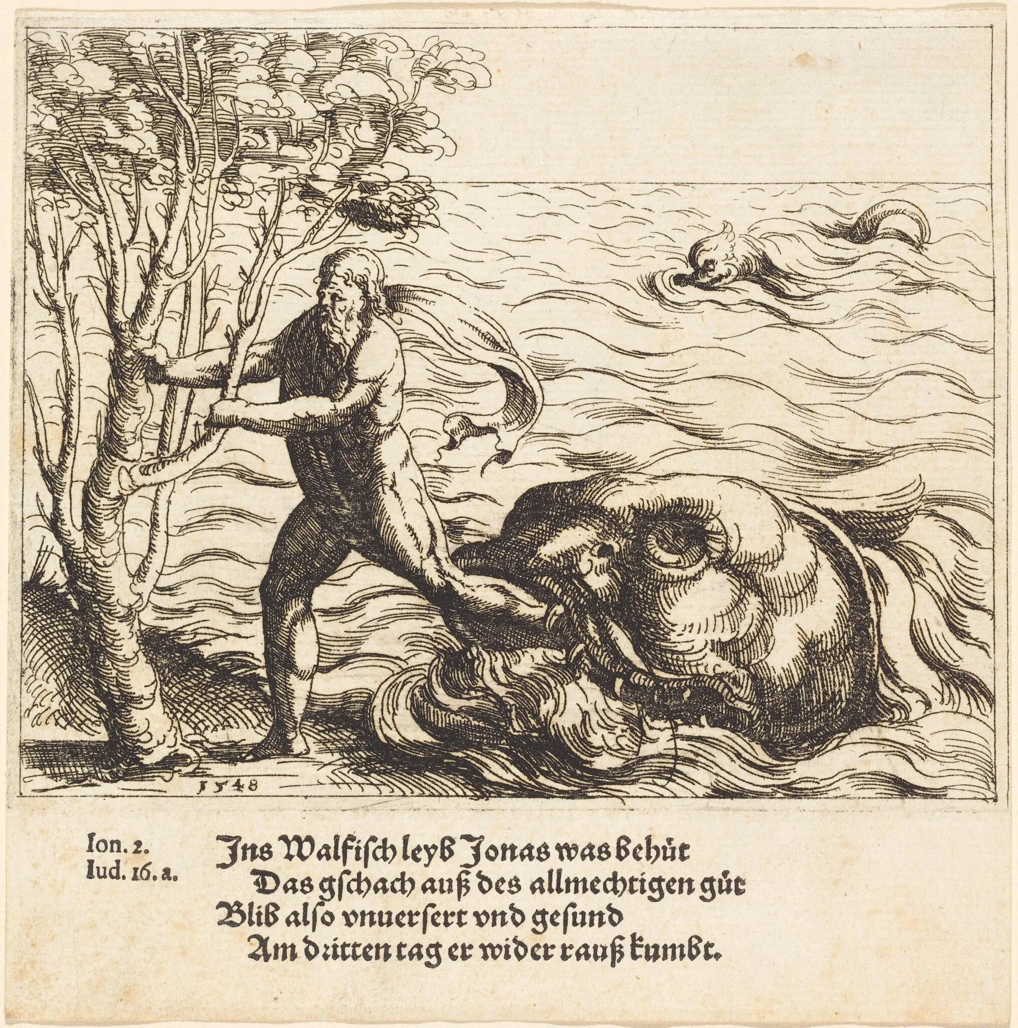 Jonah is Delivered from the Whale, detail