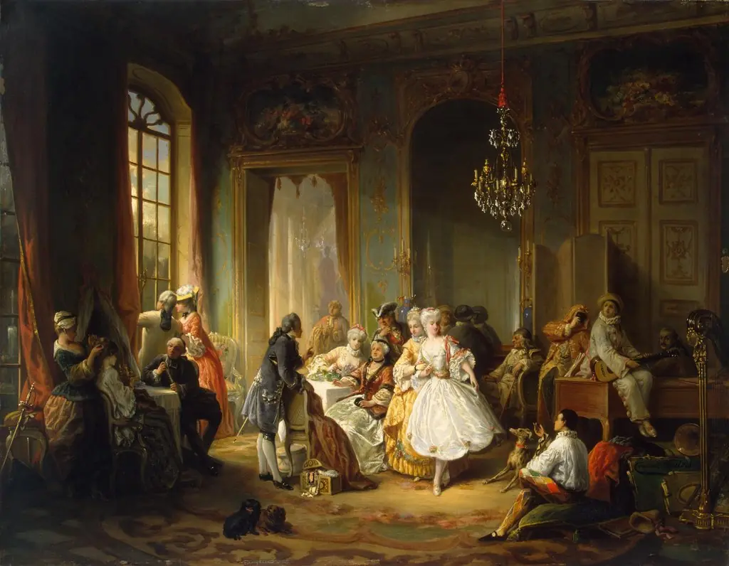 Actors Before a Performance, by Constant Wauters, oil, 1851