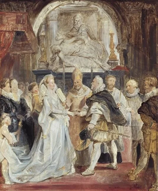 Marriage of Henry IV and Maria de' Medici, detail