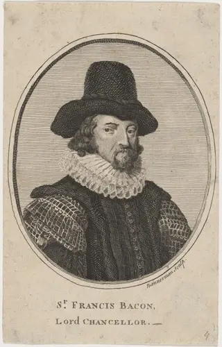 Sir Francis Bacon, Lord Chancellor, by Alexander Bannerman, ink, 1755