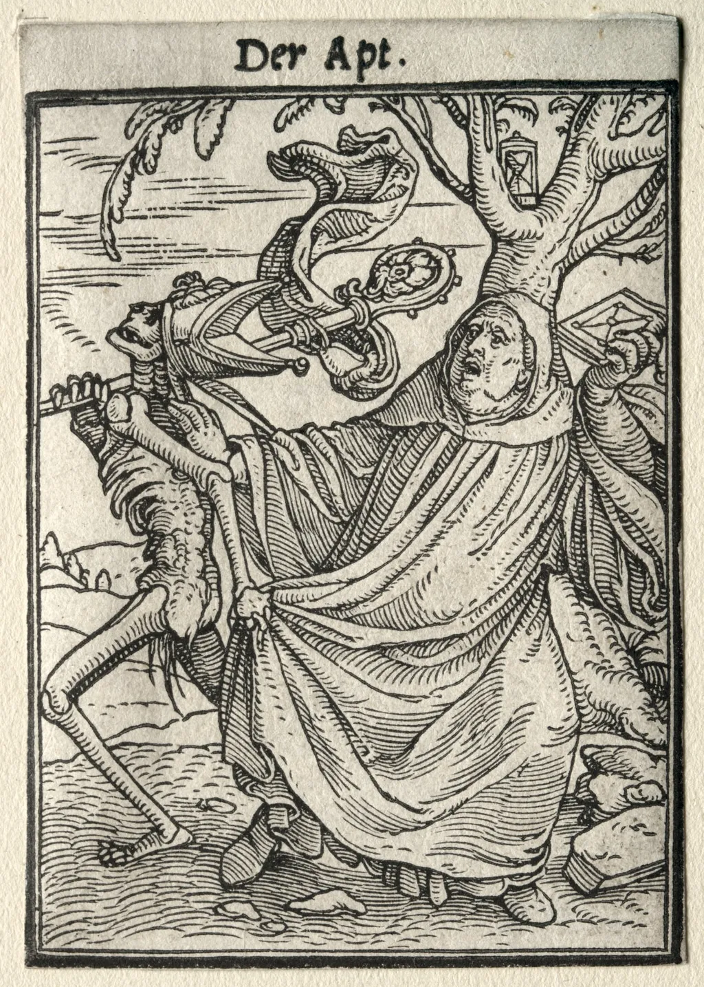 Dance of Death:  The Abbot, by Hans Holbein the Younger, 1526