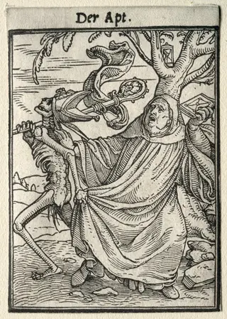 Dance of Death:  The Abbot, by Hans Holbein the Younger, 1526