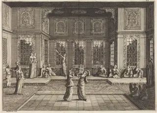 The Seraglio, by William Hogarth, ink, 1723