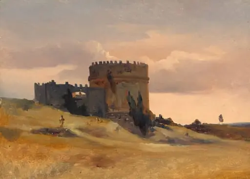 The Tomb of Caecilia Metella, by Léon-François-Antoine Fleury, oil, 1830