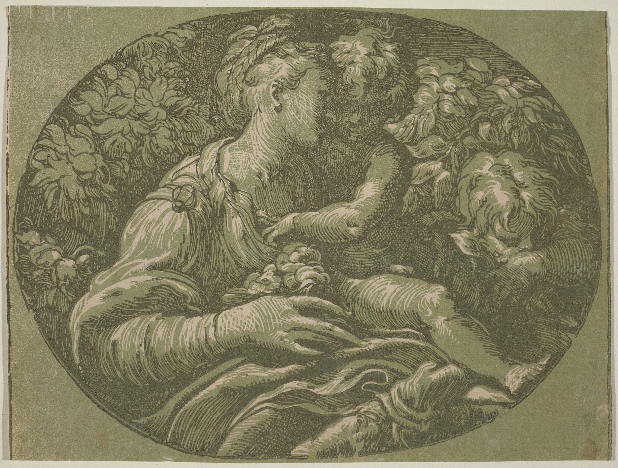 The Virgin with the Rose, detail